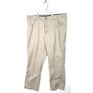 Roundtree Men's Beige Casual Stretch Straight Fit Pants 40x30 NWT